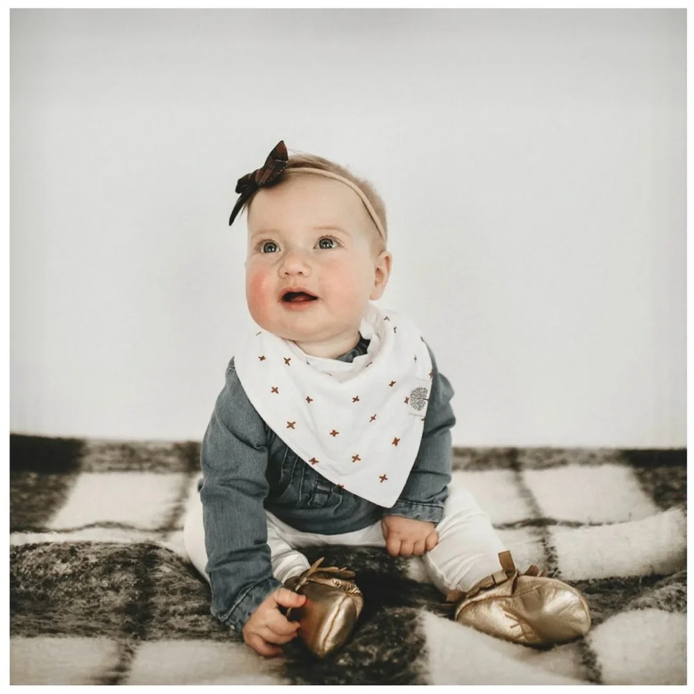 3/$15 🌸 Parker Baby Co Lincoln Bandana Bib Adjustable Drool Bib Organic Cotton